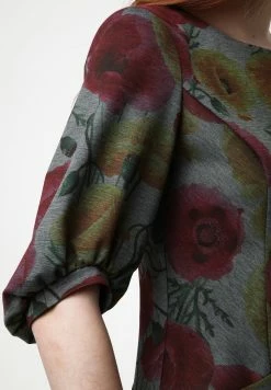 Madam-T Robe Fourreau - Grau/ Senf -Madam-T Soldes 2022 df1f015887544486879d220401fdd9d8