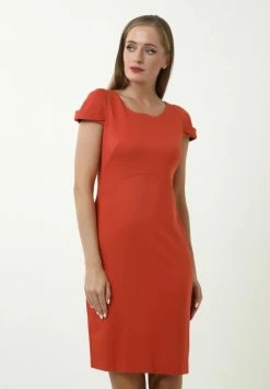 Madam-T ZAMARDA - Robe Fourreau - Terrakotta