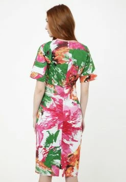 Madam-T ALTEA - Robe Fourreau - Weiß/rosa -Madam-T Soldes 2022 df3de364810448d2bd250f23124f925f