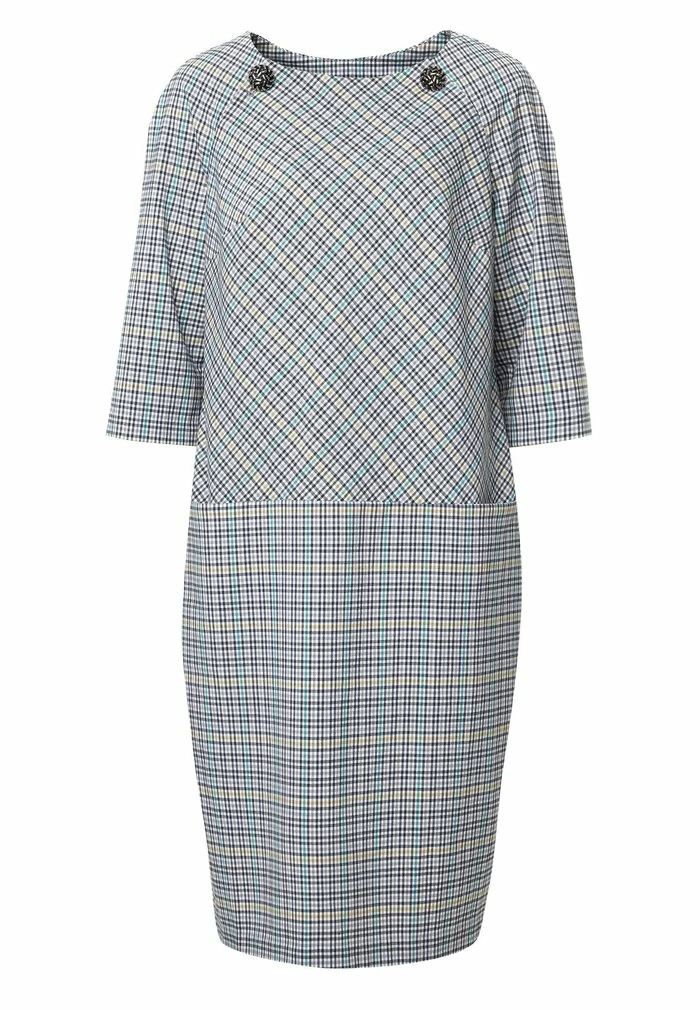 Madam-T FERULE - Robe Fourreau - Grau/ Gelb 7 Madam-T FERULE - Robe Fourreau - Grau/ Gelb – Image 7