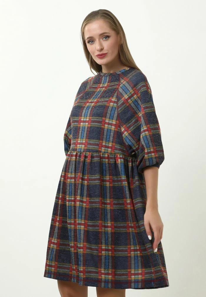 Madam-T ADAMASA - Robe De Jour - Blau/rot 1 Madam-T ADAMASA - Robe De Jour - Blau/rot