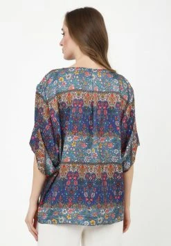 Madam-T Blouse - Blau, Rot -Madam-T Soldes 2022 dfdc0c61b8a04b72a7c518987825d18c