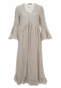Madam-T Robe De Jour - Weiß/ Beige -Madam-T Soldes 2022 e000e28452624cea9cc1142b2817cdc6