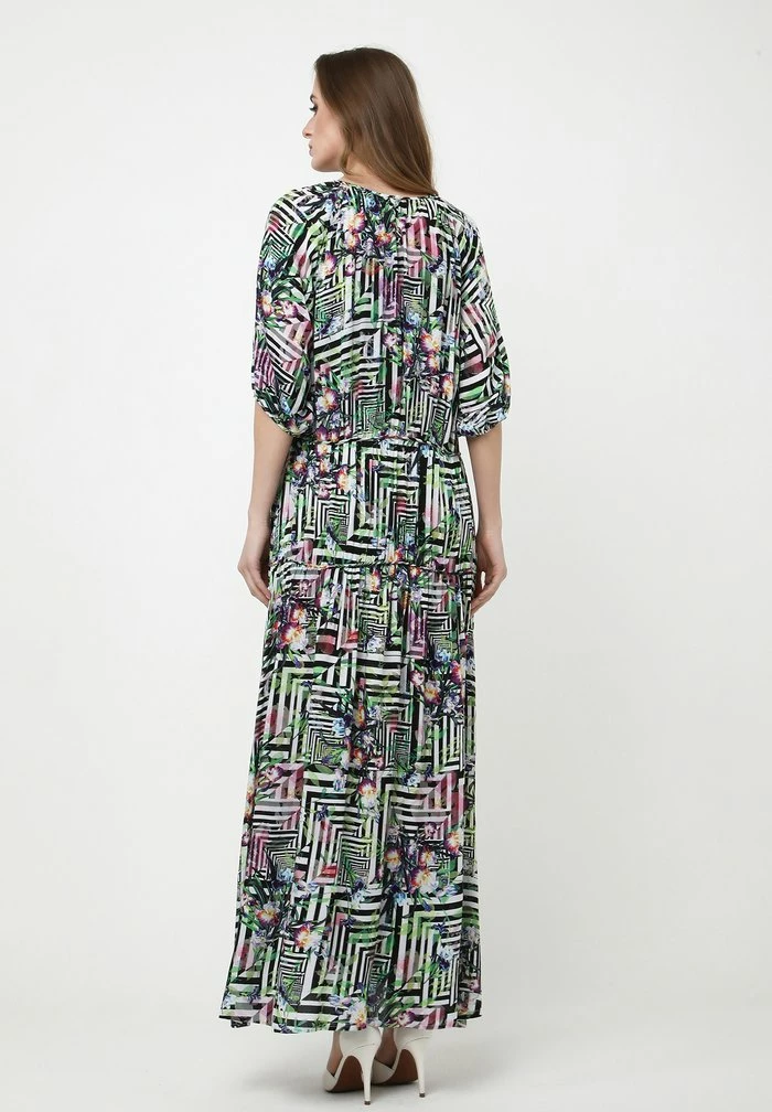 Madam-T GRETELE - Robe Longue - Hellgrün Schwarz 3 Madam-T GRETELE - Robe Longue - Hellgrün Schwarz – Image 3