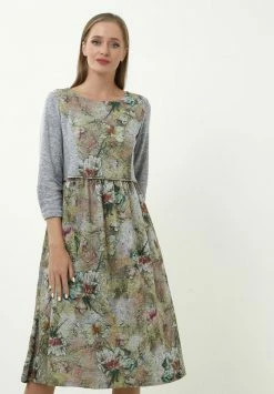 Madam-T KLEID CHARLIS - Robe De Jour - Oliv, Grau