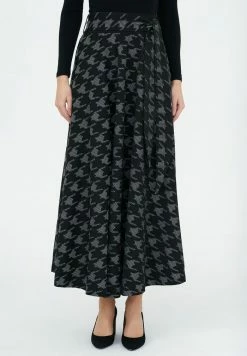 Madam-T ROCK RITA - Jupe Longue - Black/white