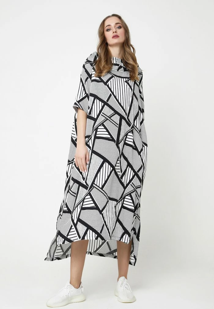 Madam-T ADELINARA - Robe Longue - Schwarz/ Weiß 1 Madam-T ADELINARA - Robe Longue - Schwarz/ Weiß