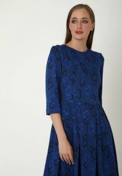 Madam-T Robe Fourreau - Indigo Schwarz -Madam-T Soldes 2022 e1c8ee5e534f4005bd2da63e61740e90