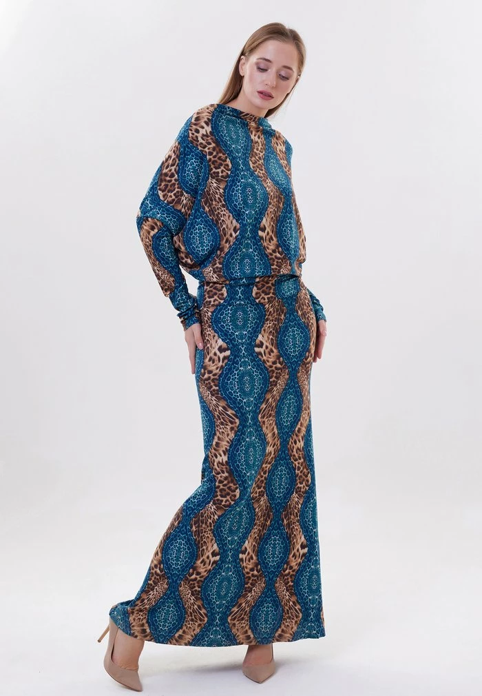 Madam-T ARIELE - Robe Longue - Blau/bruder Geboren 4 Madam-T ARIELE - Robe Longue - Blau/bruder Geboren – Image 4