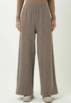 Madam-T NOVARA - Pantalon Classique - Schwarz/ Senf