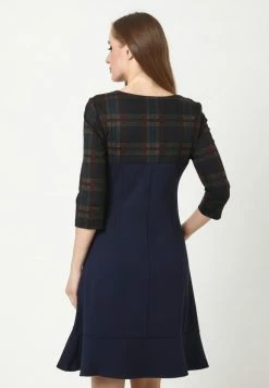 Madam-T Robe De Jour - Blau, Rot -Madam-T Soldes 2022 e27ede18f7bd4e1fb97cc867fd26fd85