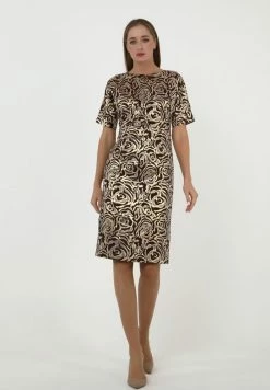 Madam-T ALTEA - Robe De Jour - Goldrute/weinrot -Madam-T Soldes 2022 e2aaed5a92e84b3e95418979835f5432