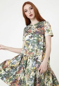 Madam-T Robe De Jour - Grün Gelb -Madam-T Soldes 2022 e2eb414b50e84c6eb3fb37ed2a43f0dc