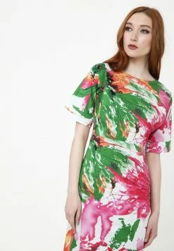 Madam-T ALTEA - Robe Fourreau - Weiß/rosa -Madam-T Soldes 2022 e34bc064b599408d9f25d8d8dd2667bf