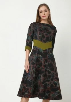 Madam-T Robe En Jersey - Schwarz Grün -Madam-T Soldes 2022 e3c3fa65b49043abab47e8d69f1d0505