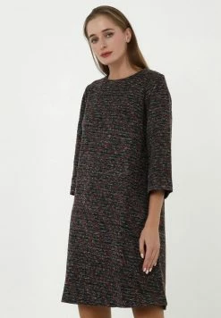 Madam-T MELANICA - Robe De Jour - Dunkelgrau Rot