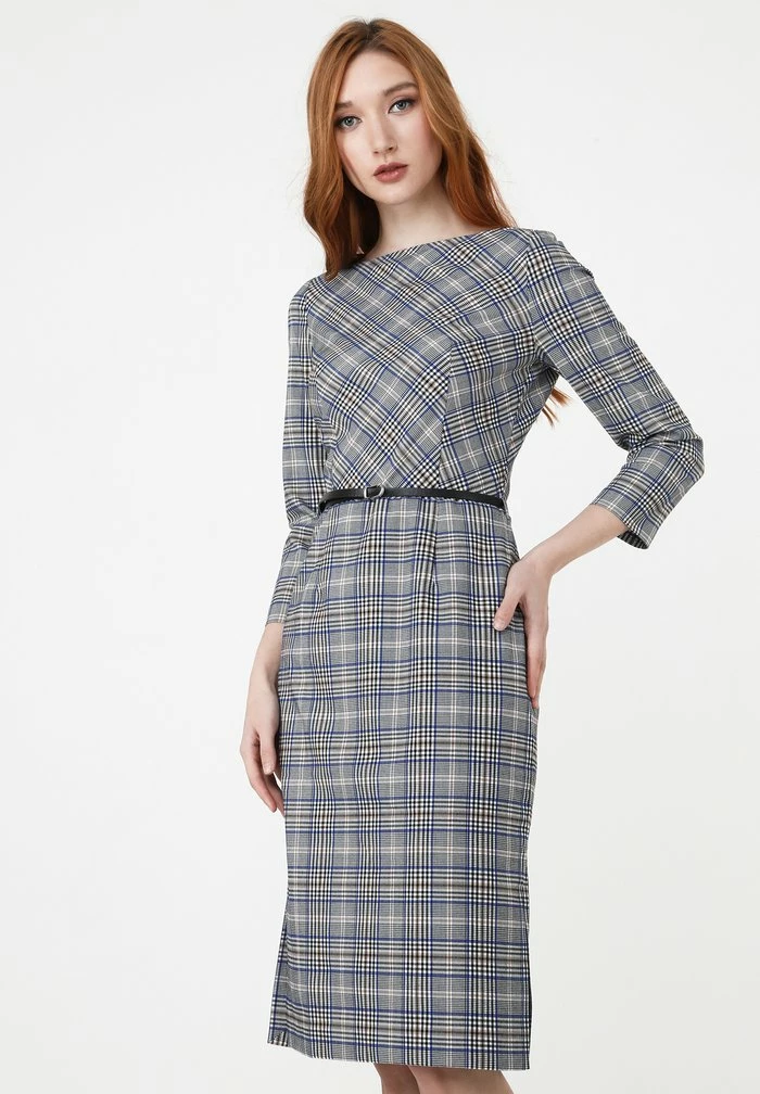 Madam-T Robe De Jour - Grau/ Indigo 1 Madam-T Robe De Jour - Grau/ Indigo