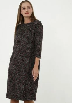 Madam-T RECANA - Robe Fourreau - Dunkelgrau Rot -Madam-T Soldes 2022 e49d6cc9f99f4908a610052f6d8f5e27