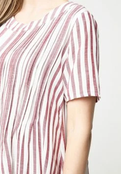 Madam-T DARI - Robe De Jour - Wein-rot, Weiß -Madam-T Soldes 2022 e4ad08618beb43cf905ebc719e1c9b48