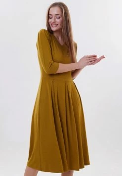 Madam-T Robe Fourreau - Senf -Madam-T Soldes 2022 e4c0d85361fb4ea9856f558ba8541b91