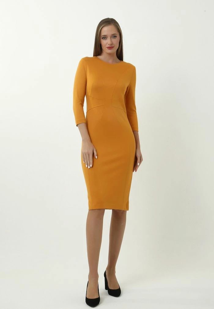 Madam-T BELARA - Robe Fourreau - Senf 2 Madam-T BELARA - Robe Fourreau - Senf – Image 2