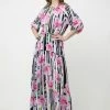 Madam-T GRETELE - Robe Longue - Weiß Rosa