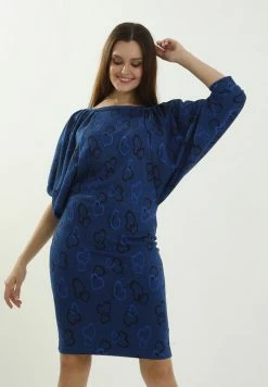 Madam-T Robe Fourreau - Blue