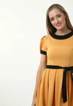 Madam-T RETRONA - Robe De Jour - Hellorange/ Schwarz -Madam-T Soldes 2022 e754233a3a8f4e33a26e5f89287a6177