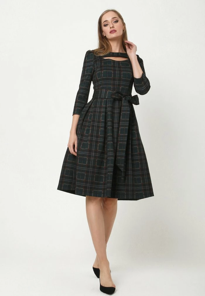 Madam-T JERSEYKLEID AGADA - Robe En Jersey - Schwarz Grün 2 Madam-T JERSEYKLEID AGADA - Robe En Jersey - Schwarz Grün – Image 2