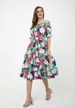 Madam-T Robe De Jour - Weiß Himbeere