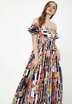 Madam-T FEDERIKA - Robe Longue - Blau/rosa -Madam-T Soldes 2022 e89571916bd84ecb9985e955d3df052c