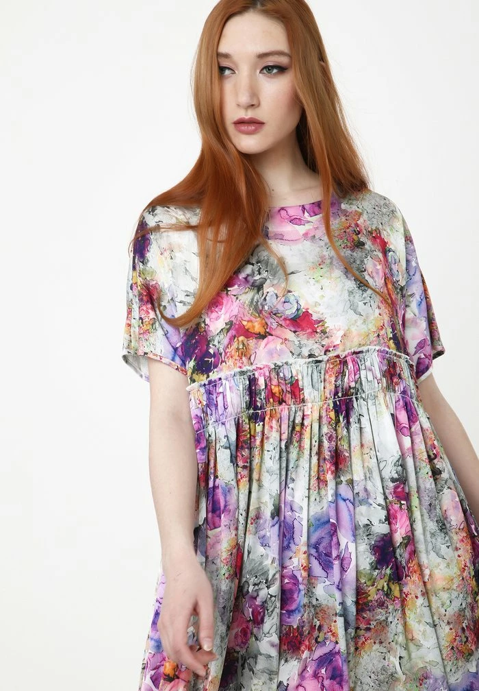 Madam-T OFELIA - Robe De Jour - Grau, Lila 4 Madam-T OFELIA - Robe De Jour - Grau, Lila – Image 4