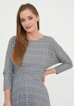 Madam-T ASUANA - Robe De Jour - Grau/ Gelb -Madam-T Soldes 2022 e8a9ee594aee42adbe18ca3bb1b8c324