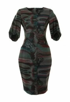 Madam-T AGARATA - Robe Fourreau - Grau/ Aqua -Madam-T Soldes 2022 e93bfc4d5394490199470655e1634db6