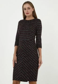 Madam-T RECANA - Robe Fourreau - Grau Weinrot