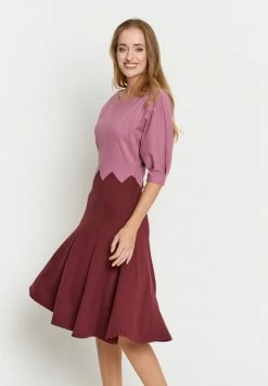 Madam-T ERGO - Robe En Jersey - Rosa, Weinrot