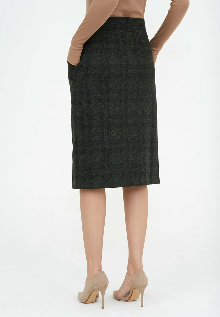 Madam-T ROCK NORMA - Jupe Portefeuille - Khaki 7 Madam-T ROCK NORMA - Jupe Portefeuille - Khaki – Image 7