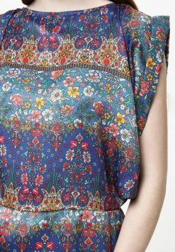 Madam-T Robe De Jour - Blau Rot -Madam-T Soldes 2022 ea49318d92fc48dbaed5485c170e16f7