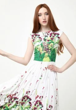 Madam-T Robe De Jour - Weiß Hellgrün -Madam-T Soldes 2022 eabc6073eb384c8f8b05083381f20215