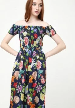 Madam-T DGAMILA - Robe Longue - Blau, Koralle -Madam-T Soldes 2022 ead8451c423d4b27800206465a884c94