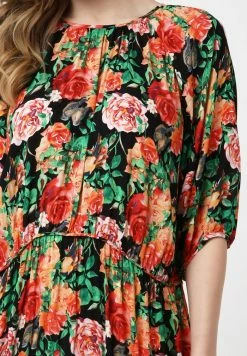 Madam-T GRETELE - Robe Longue - Schwarz Orange -Madam-T Soldes 2022 eafc2d563bb64ad29c9ef3fc31a91cf4