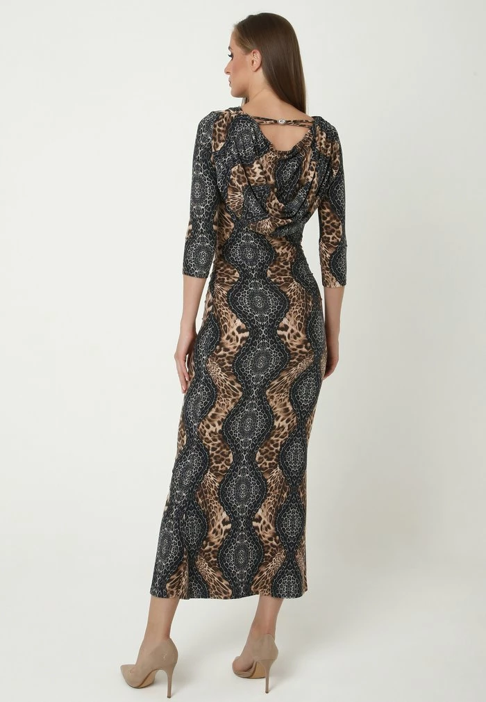 Madam-T ARAGURIA - Robe Longue - Grau, Braun 4 Madam-T ARAGURIA - Robe Longue - Grau, Braun – Image 4