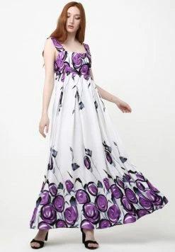 Madam-T TOSCANA - Robe De Jour - Weiß, Lila