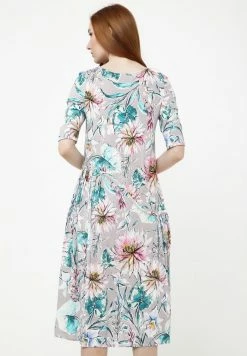 Madam-T Robe De Jour - Grau, Aqua -Madam-T Soldes 2022 ec1fc8538286432fb25957ac9490e2af