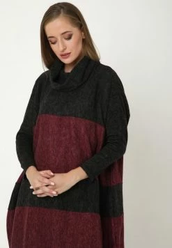 Madam-T Robe Pull - Schwarz Weinrot -Madam-T Soldes 2022 ec7c2311e694438da8b3221386503f24