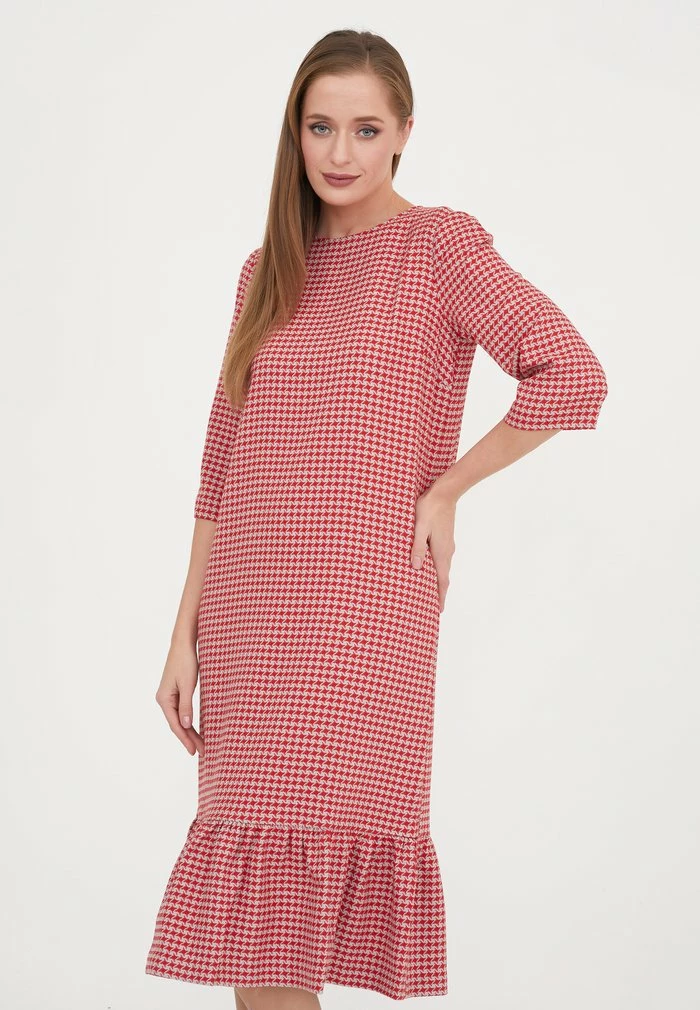 Madam-T FEEKE - Robe De Jour - Grüner Zig Rot 4 Madam-T FEEKE - Robe De Jour - Grüner Zig Rot – Image 4