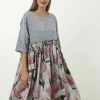 Madam-T KLEID OFELIA - Robe Fourreau - Grau, Khaki