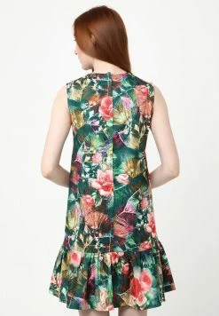 Madam-T GAISA - Robe De Jour - Grün, Koralle -Madam-T Soldes 2022 edd287becb414bc090437abb68d1b6d5