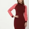 Madam-T JERSEYKLEID AVIRA - Robe De Jour - Weinrot, Koralle