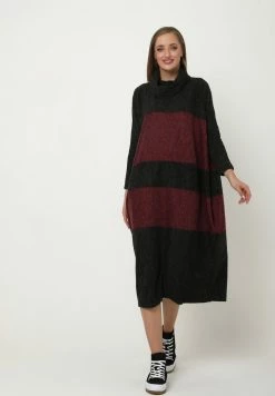 Madam-T Robe Pull - Schwarz Weinrot -Madam-T Soldes 2022 f10affd2ceee4f6d85fa33a1175b063e